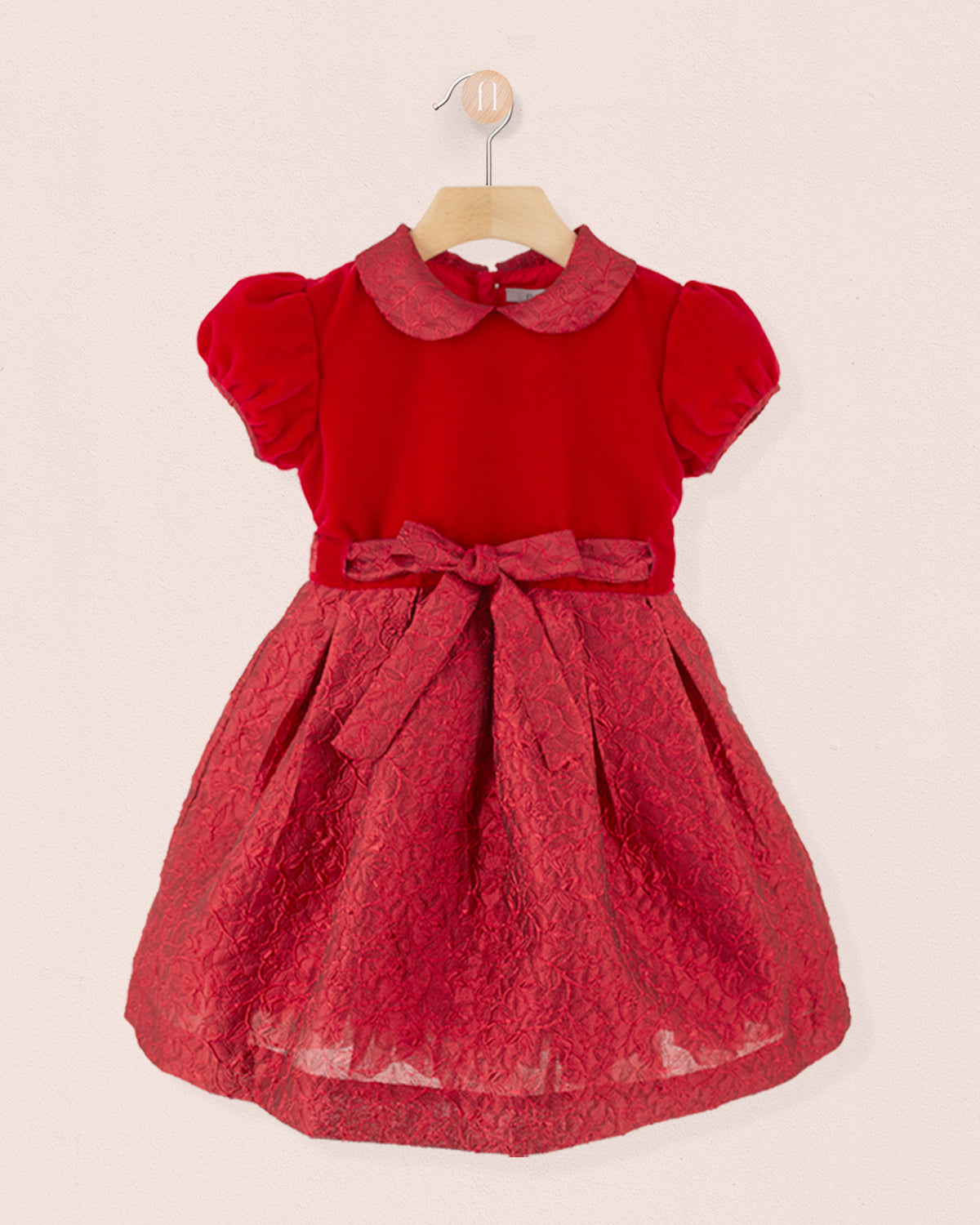 Christelle Red Velvet Holiday Dress